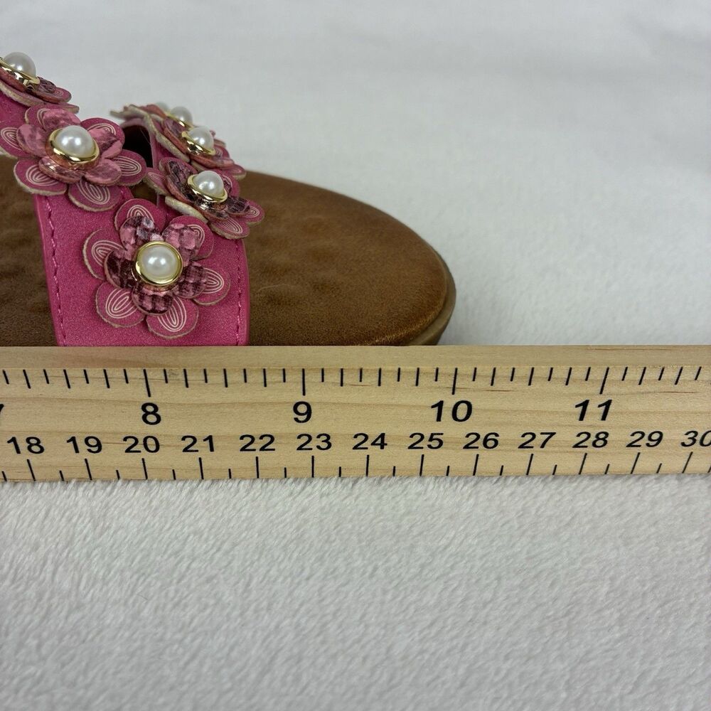 Patrizia Spring Step Pearlia Sandals Women’s 40 US 9 Pink Floral Embellished - Picture 11 of 11